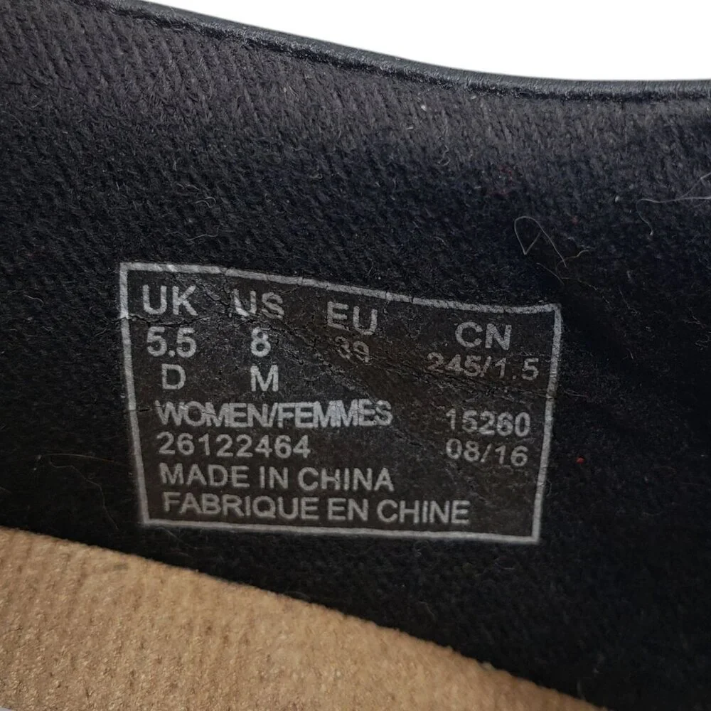 Clarks Collection Channing Haley Loafer Womens 8‎ Black Leather Slip On